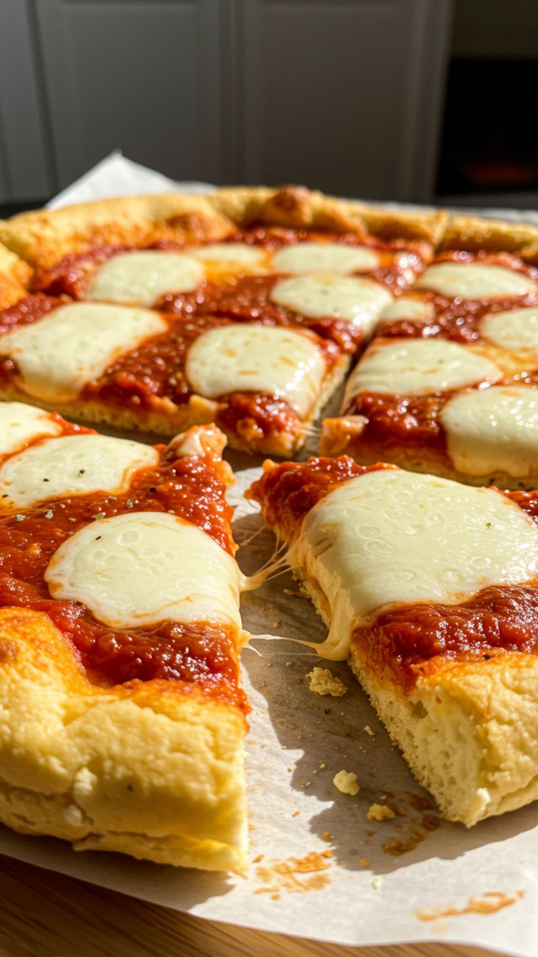 Cottage Cheese Pizza Crust: The Best High-Protein, Low-Carb Alternative 25 Cottage cheese pizza crust topped with tomato and mozzarella