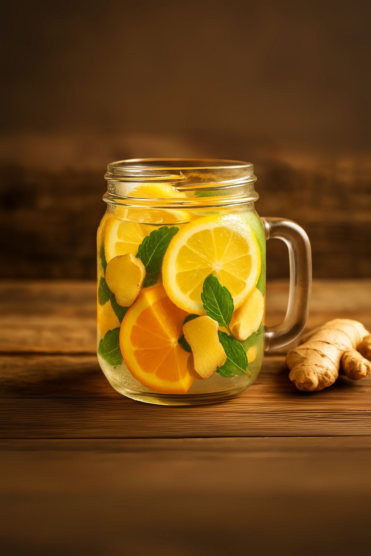 citrus-ginger-detox-drink-recipes Citrus and ginger detox drink recipes with lemon and orange slices