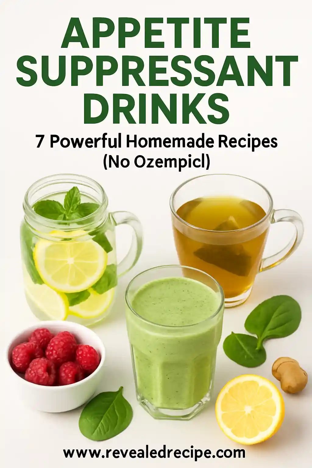 Appetite Suppressant Drinks: 7 Powerful Homemade Recipes (No Ozempic!) 12 appetite suppressant drinks apple cider vinegar lemon detox recipe