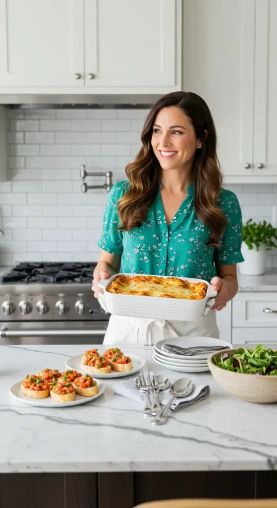 About 1 lauren saunders cooking lasagna