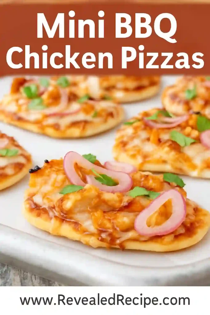 10 Easy Dinner Recipes for Busy Nights That Save Time 334 pinterest pin mini bbq chicken pizzas