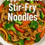 10 Easy Dinner Recipes for Busy Nights That Save Time 328 pinterest pin veggie packed stir fry noodles