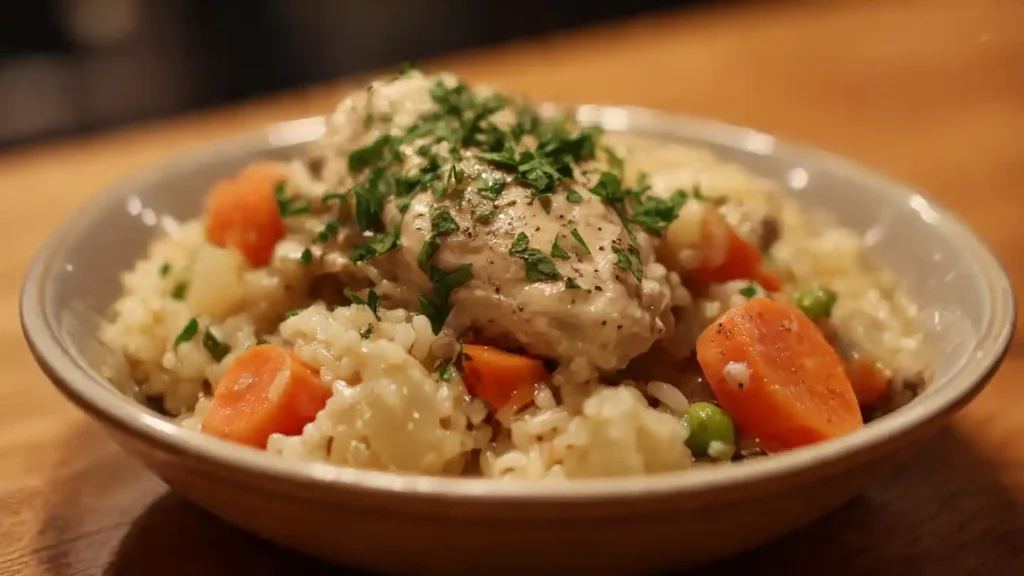 17 Dinner Ideas: Easy, Healthy, Budget-Friendly Dinners Tonight 31 crockpot chicken rice healthy lighten with brown