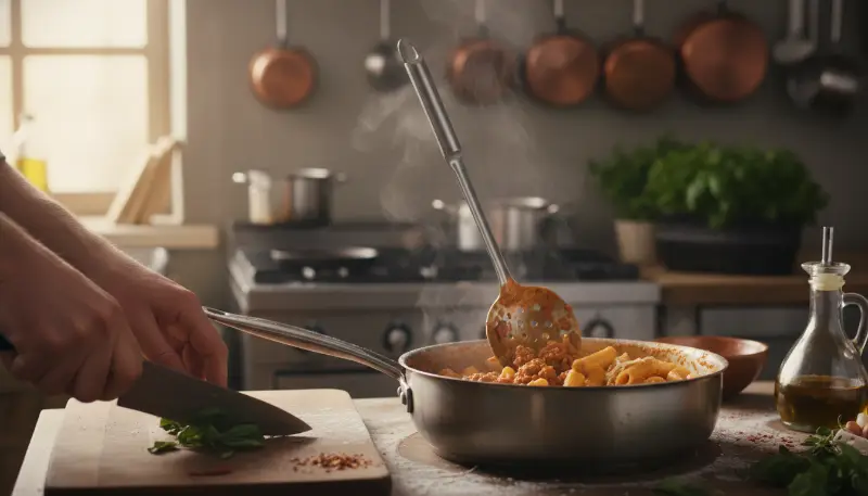 Creamy Italian Sausage Rigatoni step-process