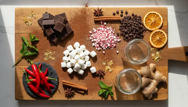 Easy Hot Chocolate Gift Jar ingredients