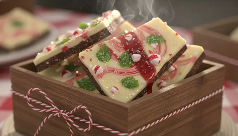 Easy Peppermint Bark Recipe Gift ingredients