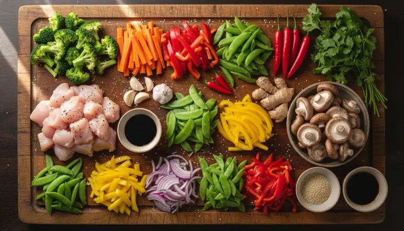 One-Pan Chicken Stir-Fry: Your Ultimate 30-Minute Healthy Asian Dinner 1 One-Pan Chicken Stir-Fry ingredients