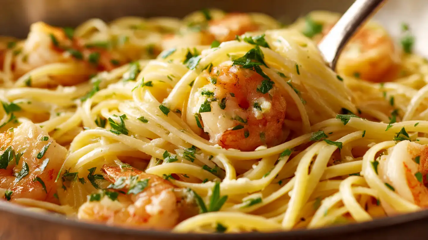 shrimp scampi linguine step3