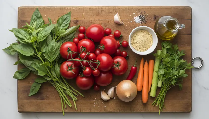 Creamy Low Calorie Tomato Basil Soup Dairy Free Delicious 1