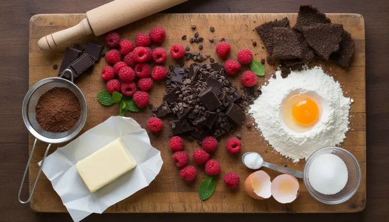 Dark Chocolate Raspberry Tart 1