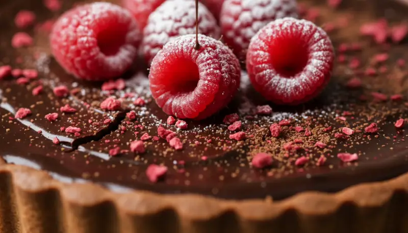 Dark Chocolate Raspberry Tart 2