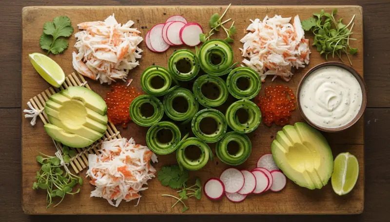 Easy California Roll Cucumber Salad 1