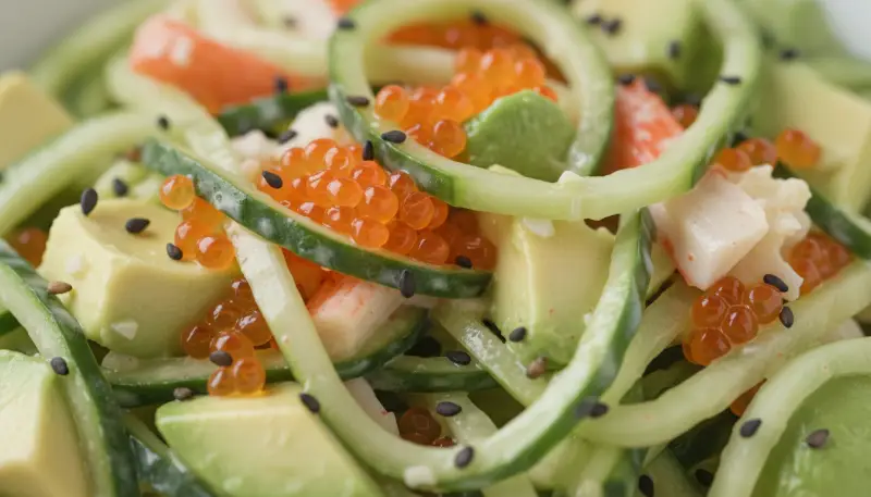 Easy California Roll Cucumber Salad 2