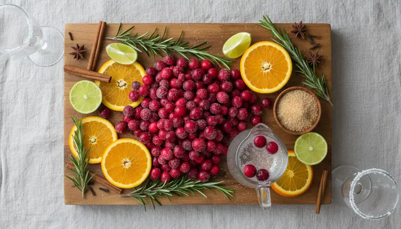 Sparkling Cranberry Holiday Mocktail 1