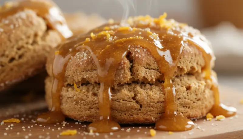 Warm Gingerbread Scones with Orange Glaze 2