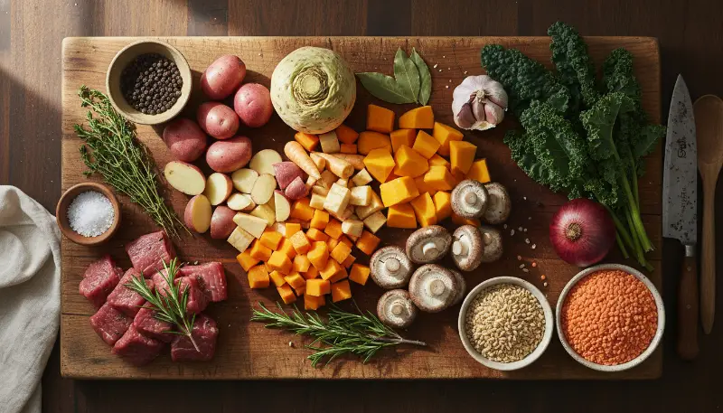 Cozy Winter Soups and Stews ingredients