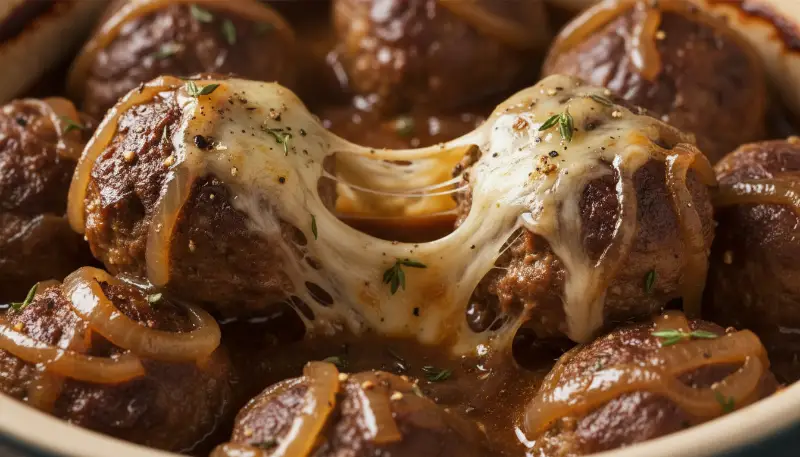 Crock Pot French Onion Meatballs ingredients