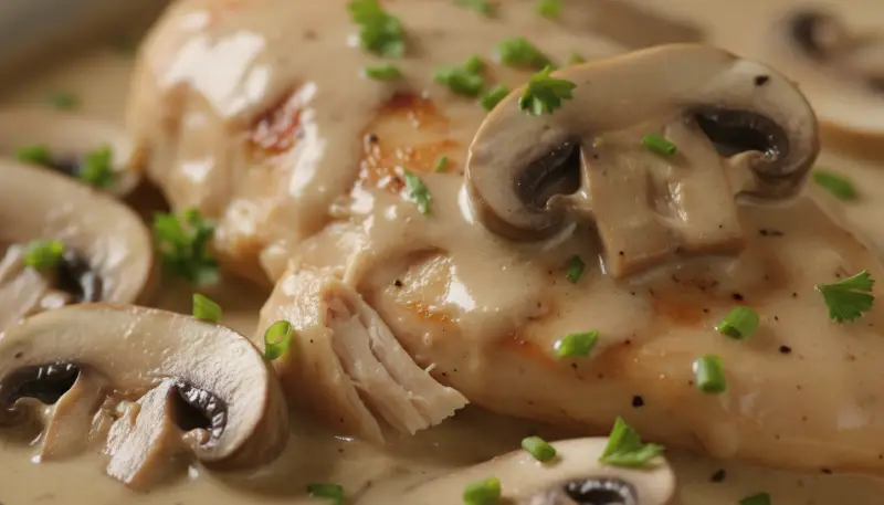 Savory Chicken with Creamy Mushroom Sauce content-1