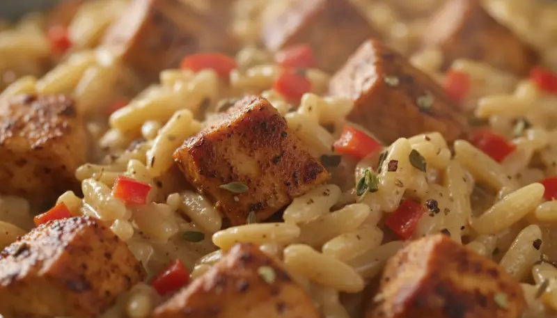Spicy Cajun Chicken with Creamy Orzo content-1