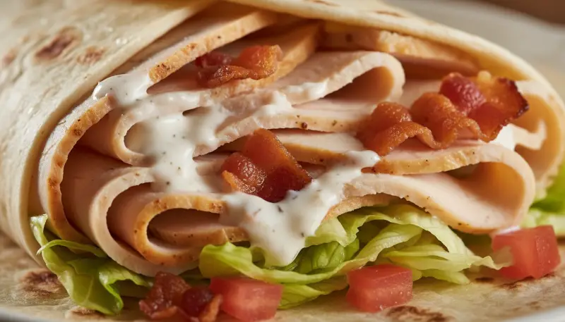 Turkey Ranch Club Wrap ingredients
