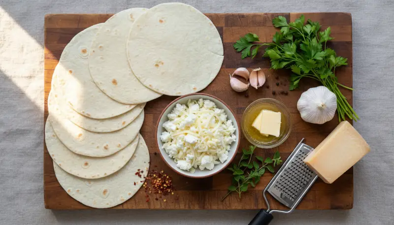Air Fryer Cheesy Tortilla Garlic Bread 1