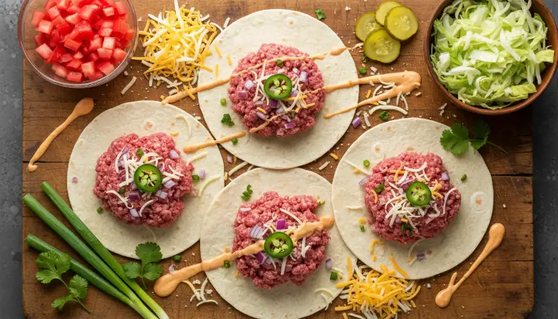 Cheeseburger Quesadilla 1