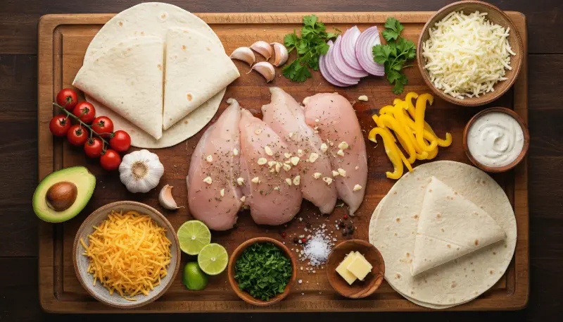 Cheesy Garlic Chicken Wraps 1