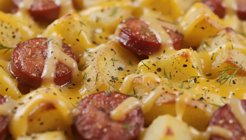 Cheesy Ranch Potatoes and Smoked Sausage 1 1