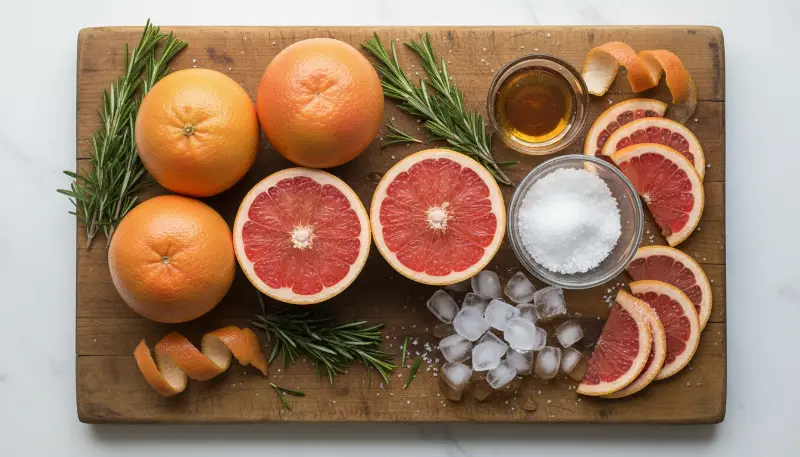 Grapefruit Rosemary Mocktail 1