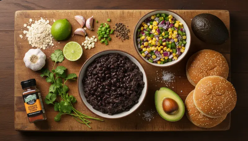 Homemade Black Bean Burgers 1