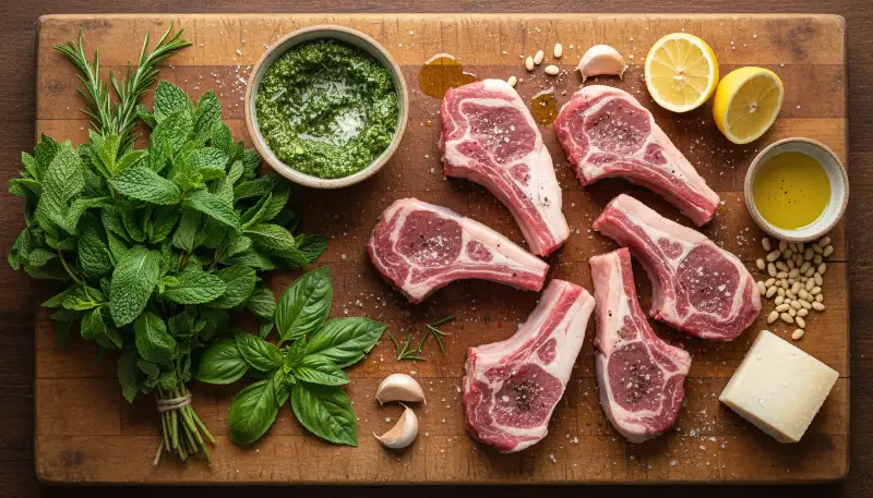 Lamb Chops Mint Pesto 1