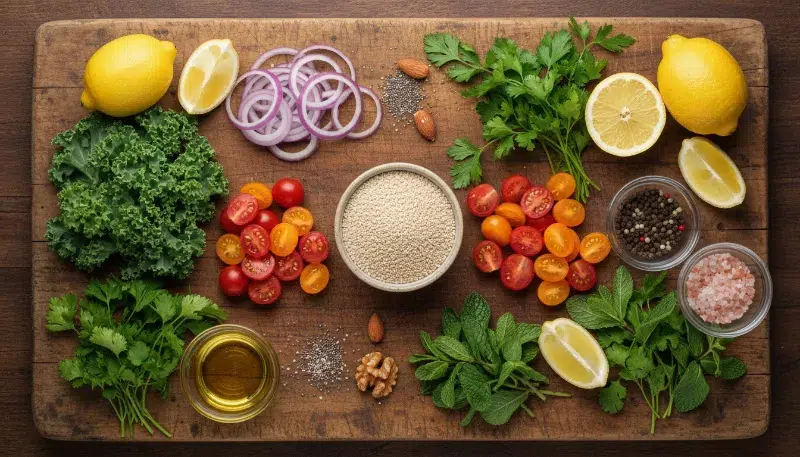 Lemon Herb Quinoa Detox Salad 1