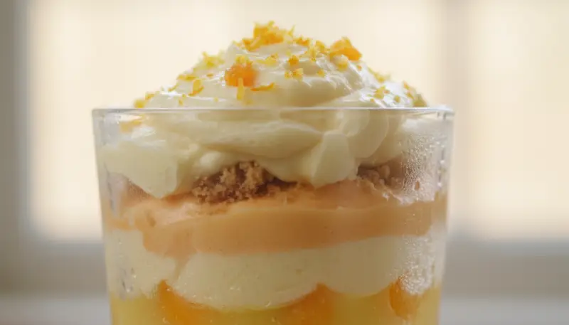 Light Zesty Lemon Orange Mousse Parfaits No Bake Dessert 2 1