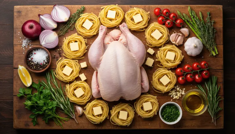 Savory One Pan Chicken with Buttered Noodles 1