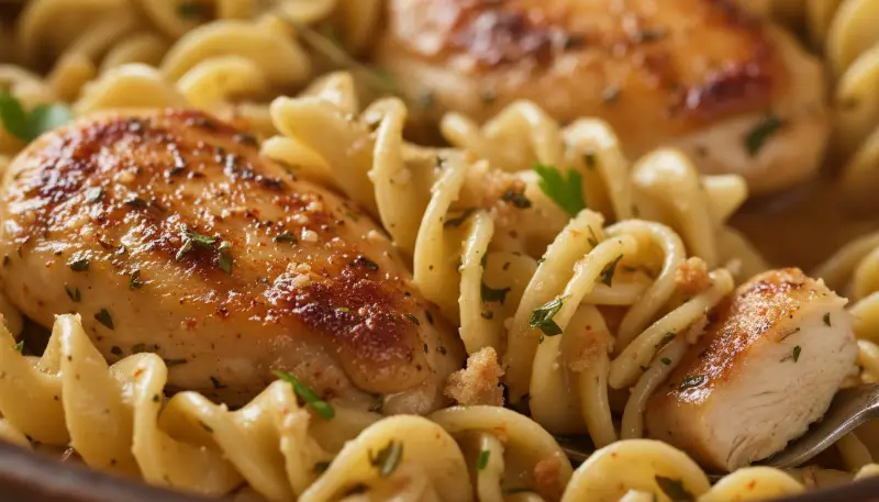 Savory One Pan Chicken with Buttered Noodles 2