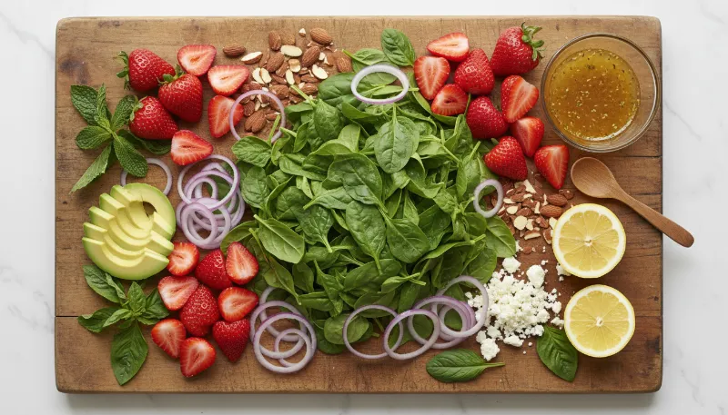Strawberry Spinach Detox Salad 1