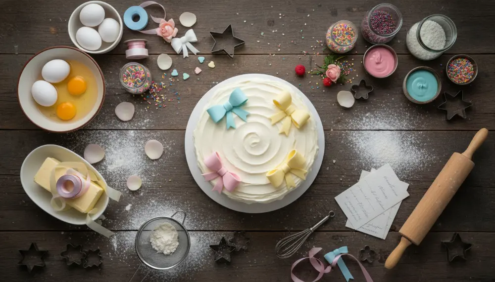 recipe Birthday cake with bows 1