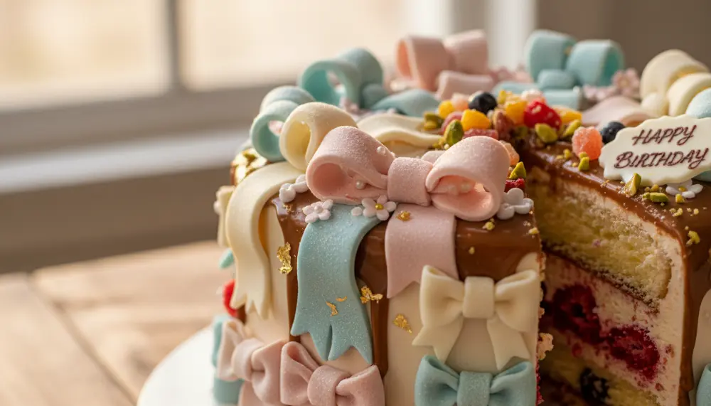 recipe Birthday cake with bows 2