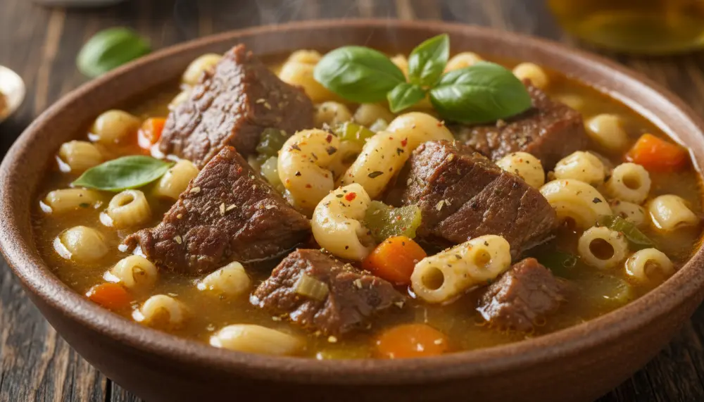 recipe beef and macaroni soup 2