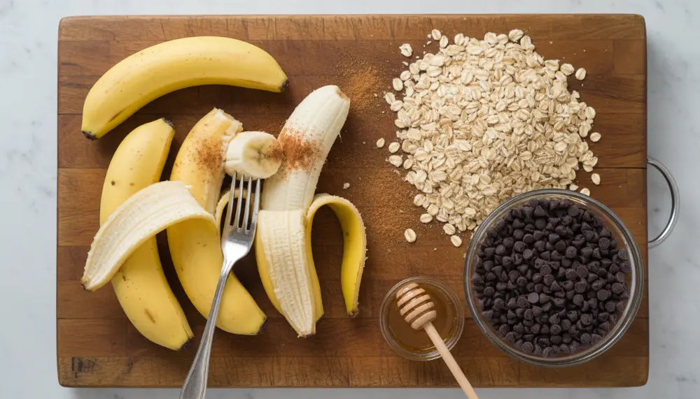 4 Ingredient Banana Oatmeal Cookies 1