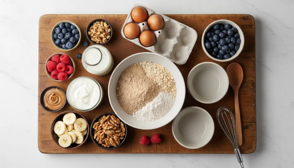 Baked Protein Pancake Bowls 1