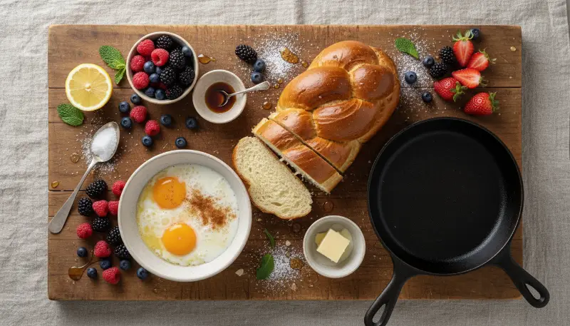 Challah French Toast with Berry Compote 1