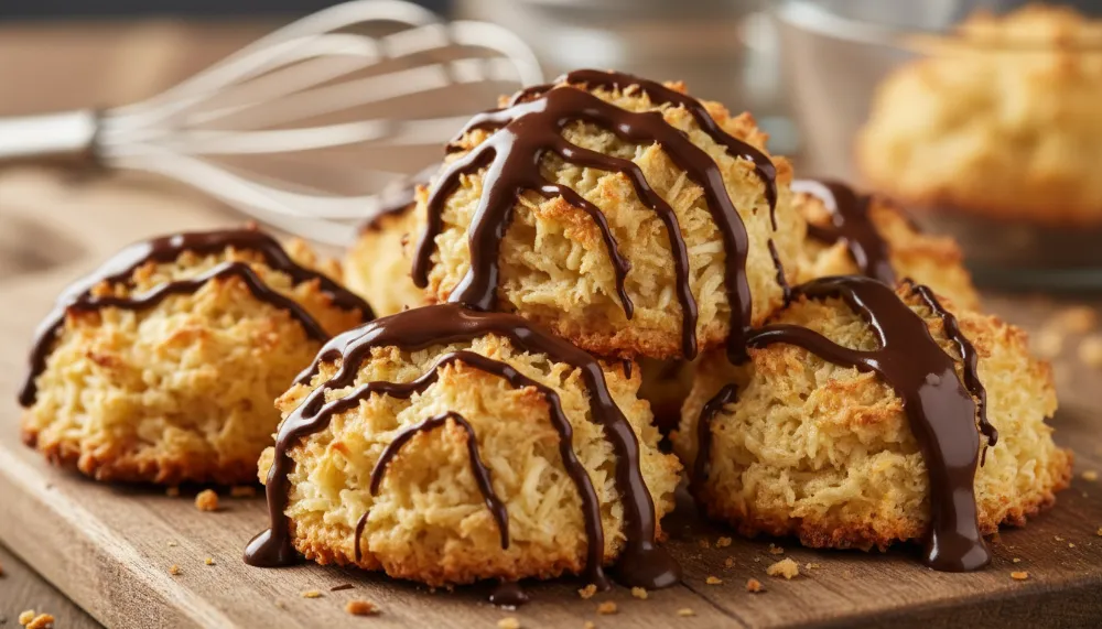 Coconut Macaroons with Chocolate Drizzle 2