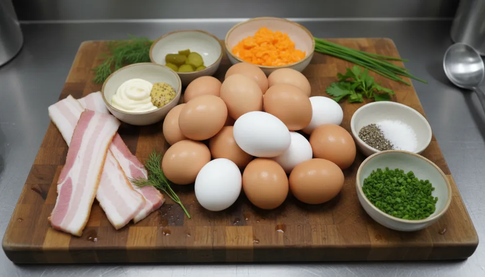 Deviled Eggs with Bacon and Chives 1