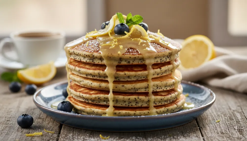 Fluffy Lemon Poppy Seed Pancakes 0