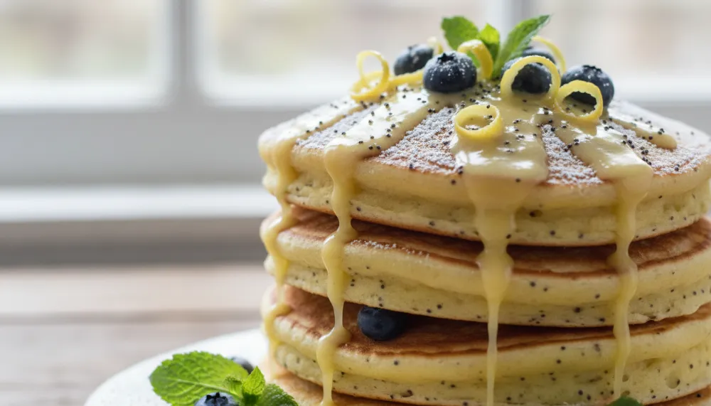 Fluffy Lemon Poppy Seed Pancakes 2
