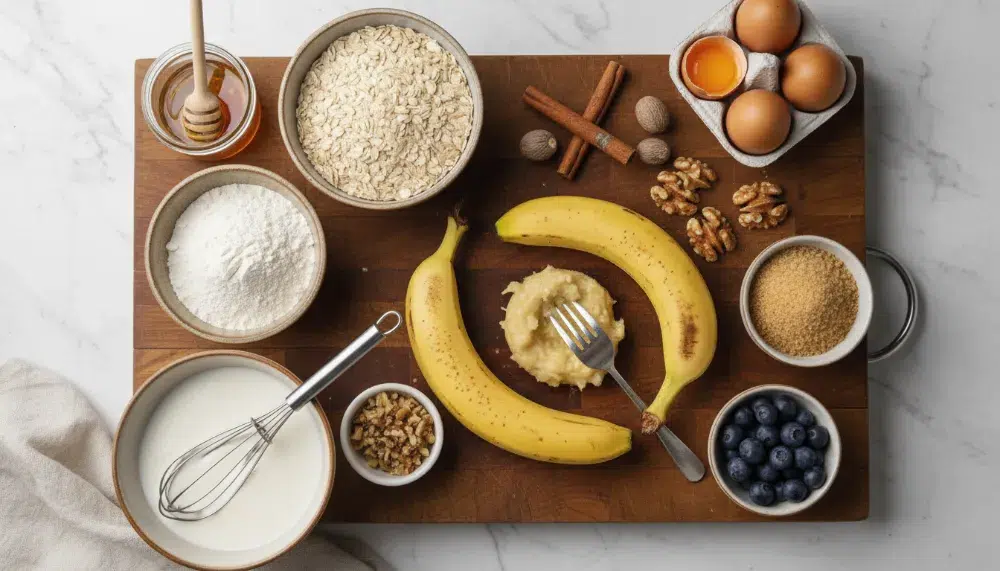 Healthy Banana Oatmeal Muffins 1