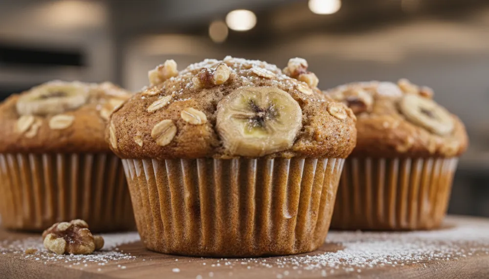 Healthy Banana Oatmeal Muffins 2