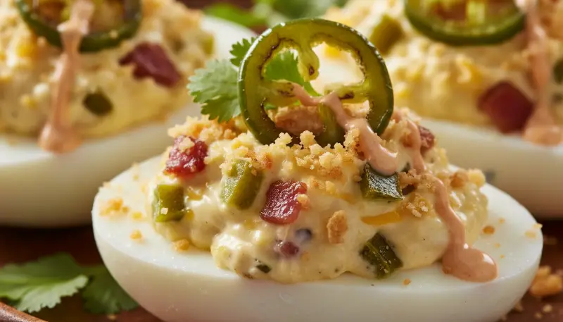 Smoky & Spicy Jalapeño Popper Deviled Eggs 3 Jalapeno Popper Deviled Eggs 2