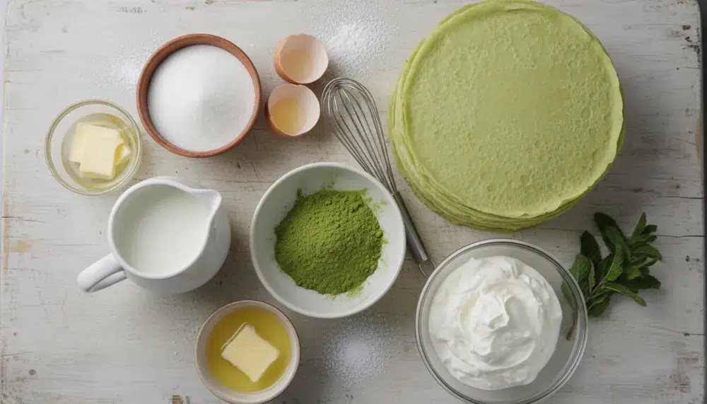 Matcha Green Tea Crepe Cake 1